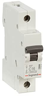 LEGRAND, RX3 Leitungsschutzschalter, thermisch-magnetischer Schutzschalter, C-Charakteristik, 16A, 1-polig, 6000A Ausschaltvermögen, 230/400VAC, 1TE, 12 Stück, 419202