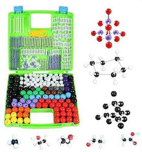 Deeabo 332 Stücke Molekular Modell Set Organische Chemie Moleküle Struktur Modell Atom Struktur Montiert Modell Laborgeräte Spielzeug für Schule Lehre Forschung Pädagogisches Spielzeug Kit