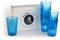 Buddy's Bar - Lot de 6, Verres à Boire en Plastique Tritan de Haute qualité de 0,3 Litre, sans BPA, Aspect Verre de Cristal, Verres réutilisables incassables, lavables au Lave-Vaisselle, 300 ML, Bleu