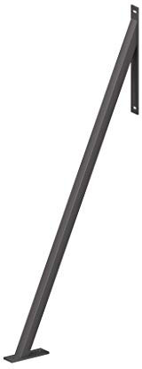 Gartenwelt Riegelsberger Premium Sturmanker aus Stahl anthrazit pulverbeschichtet zusätzlicher Schutz für Zaunanlagen Pfostenhalter Zaunhalter Sturmsicherung Grundanker