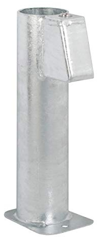 GAH-Alberts 690816 Ground Sleeve for Sign Posts, Available in Various Designs, with Mounted Clamping Jaws, hot-dip galvanised, for Pipe Diameter 76 mm, Length 500 mm
