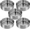 Qualsen Cendrier Exterieur 5 Pièces, Cendrier en Acier Inoxydable Pour Restaurants, Bars, Maison, Bureau, 10 cm