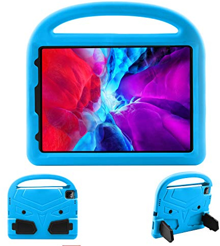 MiusiCase iPad Air 4 10.9 2020 / iPad PRO 11 inch 2020/2018 Custodia per Bambini - Leggera Silicone Cover Protettiva Antiurto con Supporto e Maniglia per iPad Air 4/PRO 11.(Blue)