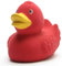 Duckshop I Badeente Naturkautschuk rot I L: 7,5 cm I Quietscheente I Quietscheentchen I Geschenk für Freunde I Präsent Sammler