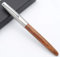 JINHAO 51A Holz Füllfederhalter Füllfederhalter mit Stahlkappe (Pfirsichholz, extra feine Feder 0,38 mm)