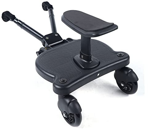 Kinderwagen-Pedal Universal Buggy Board Kiddyboard mit Sitz Trittbrett Sitze Lassen Sich Zerlegen Bis 25KG für Meisten Kinderwagen