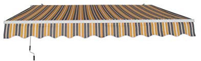 Arredo Stock Tenda da sole 3x2 metri impermeabile con avvolgimento manuale a righe