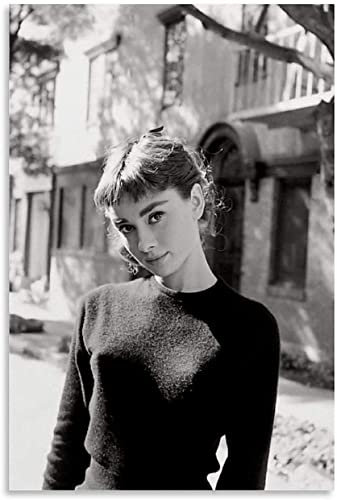 Krzna GemäLde Auf Leinwand Leinwanddruck Audrey Hepburn Retro Fotografische (13) for Family Decor Wandkunst Malerei Poster Druckt Bilder 23.6x35.4(60x90cm) Kein Rahmen