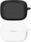 Acadeny Silicone Cover Compatibile per Sony LinkBuds S True,[Supporta la ricarica wireless] [Custodia protettiva antiurto]2x black white