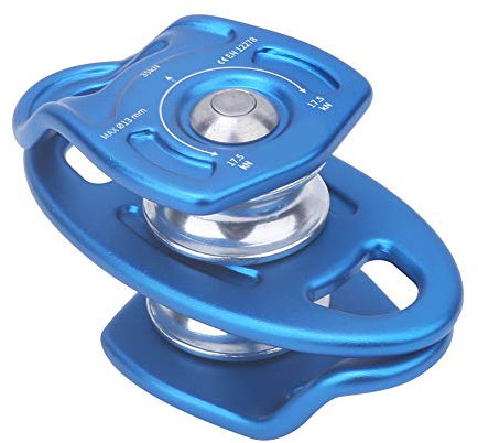 Joyzan Mikro-Doppelrolle Rettungsrolle Doppelte Aluminium-Seitenschaukel-Rolle Seitenschaukel-Rolle Koaxiale bewegliche Seitenschaukel-Scheibe Arborist Rigging oder Outdoor-Klettern Überqueren Heben