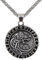 ZFSBRTL Wikinger Odin Wolf Fenrir Anhänger Halskette, Herren Gold&Silber Edelstahl Nordischen Mythologie Amulett Vegvisir Rune Keltischer Schmuck Geschenk 60cm Kette,Silber