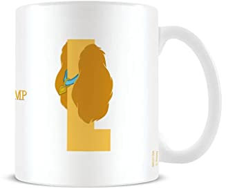 Disney Alphabet Personalised Mug (L for Lady Design) 11oz Ceramic Coffee Mug in Presentation Disney Gift Box - Official Merchandise