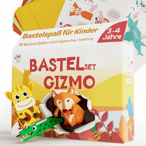 Heldenzimmer - Bastelset Kinder 3 Jahre- [15 Bastelideen & Bastelvorlagen] Bastel Sets - Gizmo Bastelkoffer zum Basteln ab 3 Jahre