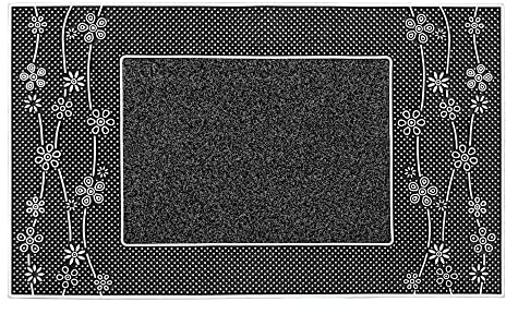 JVL Daisy PVC Pin Scraper Doormat, 45x75cm, Silver