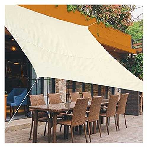 Sun Shade Sail Rectangle Awning 95% UV Block Garden Patio Canopy Create A Shadow Area for Outdoor Party Lawn Pergola Decking (Color : Beige Size : 3x3m) (Beige 3x5m)