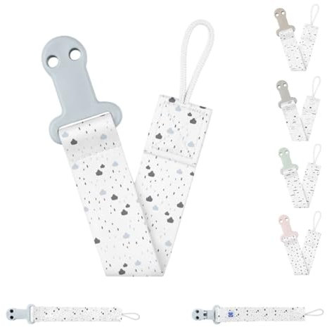 Kikkaboo Baby-Schnuller-Clip Savanna, Schnullerkette, Schnullerband, ab Geburt, Farbe:blau