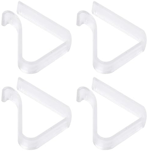DIAONIAN 4 Pièces Pince Nappe,Pince Table Nappe,Pince A Nappe,Attache Nappe De Table Exterieur,Accroche Nappe Exterieur,Crochet Nappe Table Exterieur,Pince Transparent pour Nappe De Table Exterieur