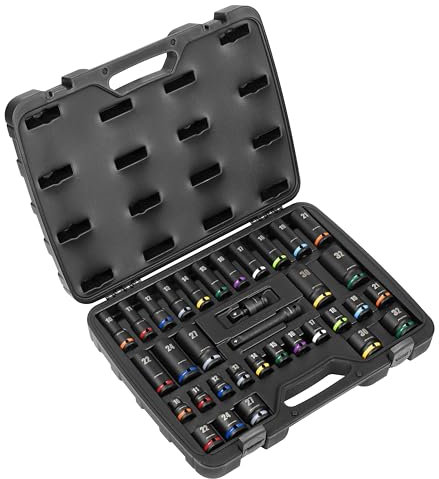 Sealey Premier 34pc 1/2Sq Drive Impact Socket Set - Colour Coded - AK5635M