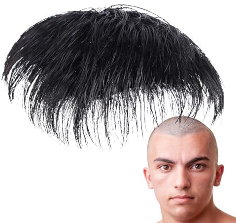 Toupet-Haare für Männer, Herren-Haarteil | Herren Short Toppers Haarteil Haarverlängerungen | Kurzes Topper-Haarteil mit Toupet-Clip aus echtem Echthaar, natürliches Aussehen und Gefühl für Qurygin