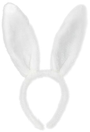 Hasenohren Haarreif , Hasen Ohren Haarreifen Plüsch Hasenohren Stirnband Haarbänder, Kaninchenohren Haarreif Ostern Bunny Kostüm Kaninchen Ohren Stirnband Party Kinder Erwachsene (White, One Size)