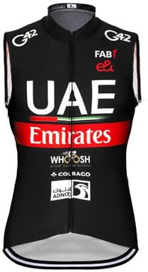 SGCIKER 2023 World Tour pro Team UAE windbreaker Gilet coupe-vent vêtements pour homme,vtt windstopper cyclisme vest (S)