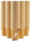 FOOGO Green 50pcs 12oz Disposable Strong Triple-Wall Brown Paper Coffee Cups, FSC® Certified, Fully Compostable, for Hot Drinks, Heat-Resistant Ripple Design, Takeaway Coffee Cups, Party