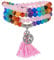 Nupuyai 108 Mala Prayer Beads Bracelet Women Men, Rose Quartz Crystal Stone Beads Wrap Bracelet with Tree of Life Tassel Charm Meditation 7 Chakra Stone Bracelet Necklace