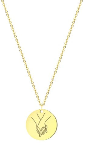MYYCYCV Necklace pendant gesture necklace handshake sign language necklace jewelry gift I love you sign language pendant necklace jewelry gift