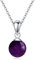 HUKKUN Amethyst Kristall Halskette Sterling Silber lila Kristall Perle Halskette Amethyst Schmuck Geschenk für Frauen
