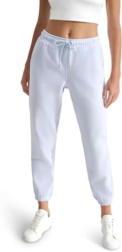 DKNY Damen Varsity Embroidered Logo Relaxed Fit Fleece Sweatpant Trainingshose