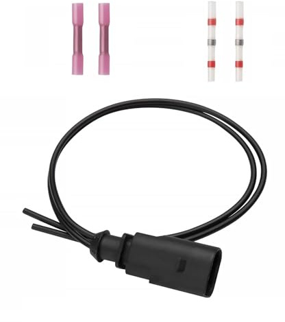 IUSOT 2-PinStecker Reparatursatz Kabelbaum 1J0973802 für ABS ESP Temperatursensor Elektrische Anschlussklemme für VW Au-di sko-da se-at A4 A6 A8 Q5 Q7 Golf Kabel Stecker Set