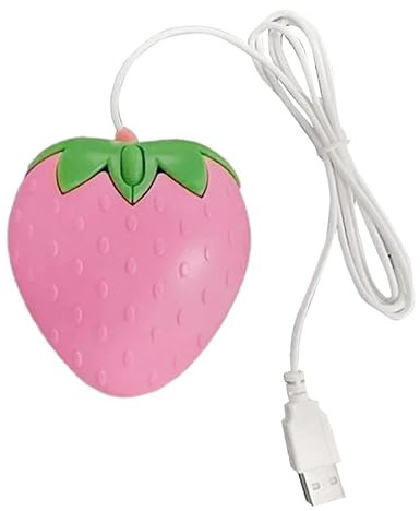 MEAKTSMI Strawberry USB Corded Small Optical PC Computer Game For Girls Christmas