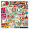 AFCJLTO 100pcs Aufkleber Länder Städte Aufkleber Reisetourismus Aufkleber Koffer Reisegepäck Taschen Reisen Scrapbooking Laptops MacBook Laptop Vsco Aufkleber wasserfeste Retro-Vinyl-Aufkleber