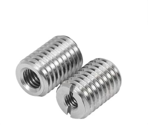 304 stainless steel slotless internal and external tooth nut M2M3M4M5M6M8M10M12 thread conversion screw-M12xD20(2pcs)-L6