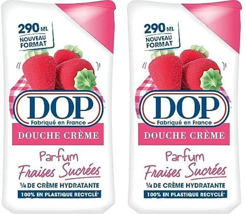 DOP Douche Crème Parfum Fraises Sucrées 290ml (Lot de 2)