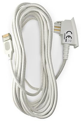 COXBOX Premium DSL Kabel Fritzbox, Speedport, Easybox - TAE Textilkabel RJ45 weiß mit verbessertem Knickschutz - VDSL ADSL WLAN Router-Kabel mit galvanischer Signatur (8 Meter)