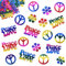 BETESSIN Tischdeko Hippie Party - 100 Stück Hippie Konfetti Regenbogen - Streudeko Hippie Party - Hippie Deko für 60er Jahre Hippie Mottoparty