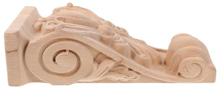 Gadpiparty Carved Wood Capitals for Wardrobe Onlay and Bed Onlay Appliques and Furniture Wood Appliques Unpainted for Rustic Home Decor