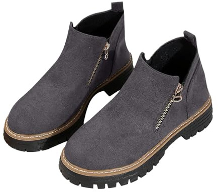 Generico stivaletti donna con pelliccia Stivali Moto Donna Comodi In Pelle Antiscivolo E Lacci Sotto Motivo Stampato a Giardino Impermeabili Stivali Punk Stivaletti Da Con gambale xxl