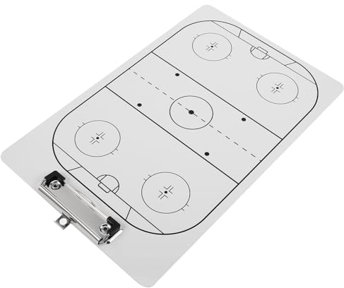 NIYANGLE Hockey Whiteboard Doppelseitig Tragbar Abwischbar für Trainer Coaching Unterwegs Eishockey Training und Spielanalyse