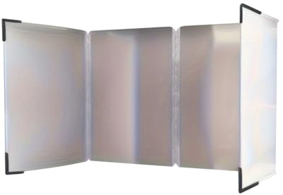Protezione anti-spruzzi a 4 lati in acciaio inossidabile - Pieghevole - Anti-scheggiamento - Resistente al calore - Con bordi di sicurezza - Ingombro ridotto - Per cucina (40 x 80 x 40 cm)