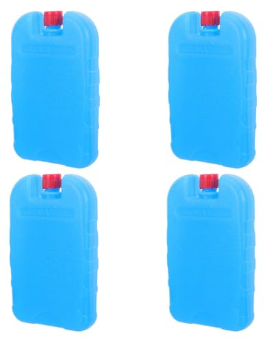 Ciieeo Boîte à Cristaux de Glace pour Climatiseur Mobile 4pcs en Pe 250ml, Accessoire Pratique pour Camping et Voyage, Ambiance Estivale Fraîche et Agréable