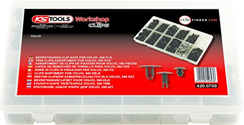 KS Tools 420.0700 Befestigungs-Clip-Satz für Volvo, 350-tlg.