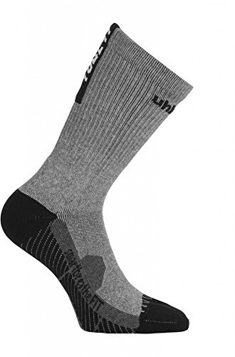 uhlsport Herren Tube It Herren Socken, dark grey melange/Schwarz, 41-44 EU