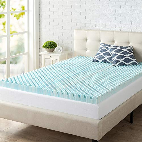 Zinus Swirl Gel-Memory-Schaum-Topper, Luftstrom-Matrazenauflage, 3,8 cm 8 cm (3 Zoll) Full