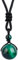 mookaitedecor Oeil de Tigre Vert Yoga Pendentif Perles Rondes Pierre Collier Corde Ajustable pour Homme Femme Noël Saint-Valentin