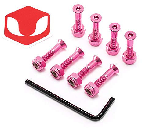 Venom Premium 2,5 cm – Inbusschlüssel eloxierte Skateboard-Deckschrauben/Schrauben/Hardware – Rosa