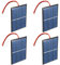 GTIWUNG 4 Stück 1.5V 0.65W 60X80mm Mikro-Mini-Solar-Panel-Zellen Sonnenkollektor für Sonnenenergie, Heimwerken, DIY, Wissenschaft Projekte - Spielzeug - Akku-Ladegerät