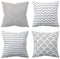 Amilian 4er Set Dekokissen 40x40 Dekokissen mit Füllung und Kissen mit Bezug Dekoratives Balkon Dekoration Couch Sofa Wohnzimmer Kissen Deko 16x16 inch