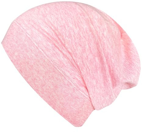 Wollhuhn ÖKO Leichte Mädchen/Jungen Beanie-Mütze Bündchen Elastisch Übergangszeit/Sommer Kinder-Mütze Baumwolle (Öko-Stoffe, Bio) 22222235 (Uni zartrosa, leicht meliert, M)